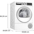 Bosch WQG24591BY Serie 6 szárítógép, 9 kg , Öntisztító kondenzátor  ,AutoDry 