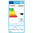 Bosch DBB65CC60 Serie4 beépíthető páraelszívó, 60cm , üveg légterelő panel , max. 583 m3/h ,3 fokozat ,