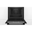 Bosch HBA573BA0 Serie4 beépíthető sütő ,fekete ,71 l sütőtér ,5 funkció , 3D hőlégbefúvás, pirolitikus öntisztítás 