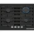 Bosch PPP6A6I40 Serie6  gázfőzőlap, 60 cm, fekte edzett üveg, FlameSelect 