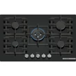 Bosch PPQ7A6I40 Serie6 gázfőzőlap, 75 cm, fekete edzett üveg, FlameSelect ,WOK égő, öntöttvas edénytartó rács