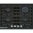 Bosch PRP6A6H40 Serie8  gázfőzőlap, 60 cm, Fekete edzett üveg, Home Connect & Hob-Hood Control,FlameSelect 