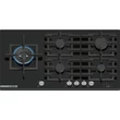 Bosch PRS9A6H40 gázfőzőlap, 90 cm, fekete edzett üveg, Home Connect & Hob-Hood Control,5 gázégő,WOK égő,FlameSelect