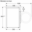 Bosch WGB25402BY Serie8 mosógép, IronAssist gőzprogram és opció,10 kg ,1400 ford/perc