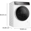 Bosch WGB254A3BY Serie8 elöltöltős mosógép, i-DOS , IronAssist, 10 kg, 4D WashSystem