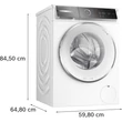 Bosch WGB266A6BY Serie8 elöltöltős mosógép,  11 kg ,  i-DOS, IronAssist, 1600 ford/perc