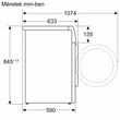 Bosch WGH24400BY Serie6 mosógép, IronAssist gőzprogram és opció , 9 kg,1400 ford/perc 