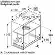 Bosch DBB63BC60, integrált kialakítású páraelszívó, 60 cm, Fekete,  Serie 2