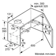 Bosch DFL064W54  Serie 2 teleszkópos páraelszívó, 60 cm