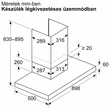 Bosch DWB95CC60 Serie 4 falra szerelhető páraelszívó, 90 cm, Fekete