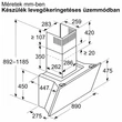 Bosch DWK91LT60, Falra szerelhető páraelszívó, 90 cm, Fekete üveg, Fekete,  Serie 8