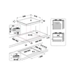 Whirlpool GOFL 629/NB beépíthető gáz főzőlap, 4 gázégő, fekete üveg