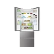 Haier HB17FPAAA szabadon álló, 4 ajtós, No Frost, világítás LED, energiaosztály E, platina inox, M x M x S (mm) 700x675x1900