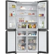 Haier HCR3818ENPT szabadon álló, 4 ajtós, No Frost, világítás LED, energiaosztály E, fekete szín, M x M x S (mm) 833x650x1815