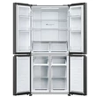 Haier HCR3818ENPT szabadon álló, 4 ajtós, No Frost, világítás LED, energiaosztály E, fekete szín, M x M x S (mm) 833x650x1815