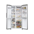 Haier HSR3918 Side by Side, szabadon álló, No Frost, világítás LED, energiaosztály E, platina inox, M x M x S (mm) 908x659x1775