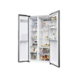 Haier HSR3918 Side by Side, szabadon álló, No Frost, világítás LED, energiaosztály E, platina inox, M x M x S (mm) 908x659x1775
