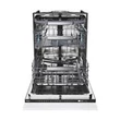 Haier XS 4A4M3PB1Teljesen integrált, 14 teríték, energiaosztály A, 10 program, automatikus ajiónyitás, padló info világítás, Wifi, M x M x S (mm) 597x555x818