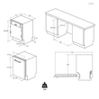 Haier XS 4A4M3PB1Teljesen integrált, 14 teríték, energiaosztály A, 10 program, automatikus ajiónyitás, padló info világítás, Wifi, M x M x S (mm) 597x555x818