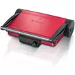 Bosch TCG4104, Kontaktgrill - 2000 W - fokozatmentes szabályozás - kivehető grill-lapok - kivehető zsírgyűjtő tálca - kontaktgrill-, asztali grill- és gratin funkció - piros/antracit