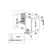 Whirlpool WBC 3C34 PF X félig integrált mosogatógép, Inox szín, 60 cm
