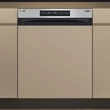 Whirlpool WH7PC15B4M60 félig integrált mosogatógép, Inox, 60 cm, C energiaosztály