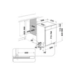 Whirlpool WH7PC15B4M60 félig integrált mosogatógép, Inox, 60 cm, C energiaosztály