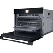 Whirlpool WCW9O7PHTSB  beépíthető prémium kompakt sütő-mikro, fekete üveg, 53 liter űrtartalom