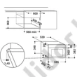 Whirlpool AMW439IX beépíthető mikrohullámú sütő inox 38cm 22L