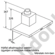 Bosch DWB98JQ50 Serie 6 kürtős fali páraelszívó 90cm nemesacél 840 m3/h LED PerfectAir szenzor