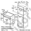 Bosch HRA5380S1 Serie 6 sütő AddedSteam gőzfunkcióval nemesacél EcoClean hátfal 1 szintű szintfüggetlen teleszkópos sütősín