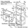 Bosch HMG6764S1 Serie8 beépíthető sütő mikrohullámmal Assist funkció PerfectBake és PerfectRoast szenzorral pirolítikus tisztítás 1 szintes sütősín