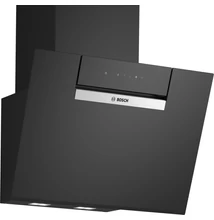 Bosch DWK67FN60, Falra szerelhető páraelszívó, 60 cm, Fekete üveg, Fekete,  Serie 4
