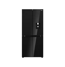 Haier HCKR7819DWGB  4 ajtós hűtőszekrény, szabadonálló, No Frost, világítás LED, energiaosztály D, fekete üveg, M x M x S (mm) 830x594x1900