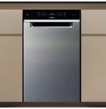 Whirlpool WH6UC11BS7A0X aláépíthető mosogatógép, keskeny, inox, 45cm 