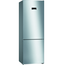 Bosch KGN49XLEA Serie 4 Szálcsiszolt acél színű, alulfagyasztós hűtő NoFrost E 330+105lL 203x70x67 cm