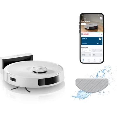 Bosch BCRC2W Spotless Advanced robotporszívó, rezgő felmosó,Infravörös SmartVision