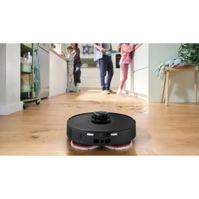Bosch BCRDW3B Spotless Max robotporszívó, fekete, forgó felmosó , töltő- és ürítő állomás