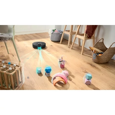 Bosch BCRDW3B Spotless Max robotporszívó, fekete, forgó felmosó , töltő- és ürítő állomás