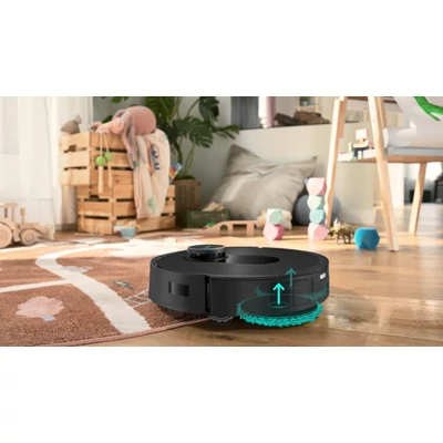 Bosch BCRDW3BX fekete Spotless Max Cam robotporszívó, forgó felmosó , kamera , töltő- és ürítő állomás 