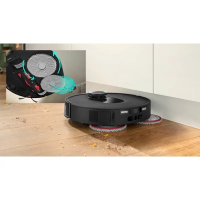Bosch BCRDW3BX fekete Spotless Max Cam robotporszívó, forgó felmosó , kamera , töltő- és ürítő állomás 