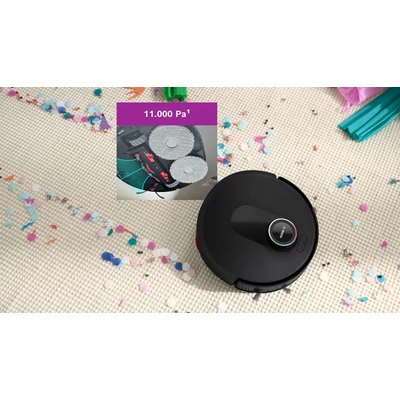 Bosch BCRDW3BX fekete Spotless Max Cam robotporszívó, forgó felmosó , kamera , töltő- és ürítő állomás 
