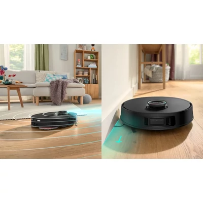 Bosch BCRDW3BX fekete Spotless Max Cam robotporszívó, forgó felmosó , kamera , töltő- és ürítő állomás 