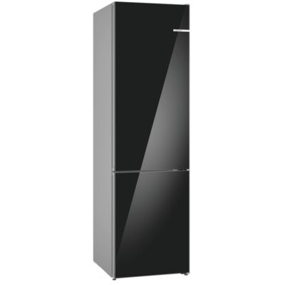 Bosch KGN39LBCF Szabadonálló, alulfagyasztós hűtő 203 x 60 cm, fekete üveg