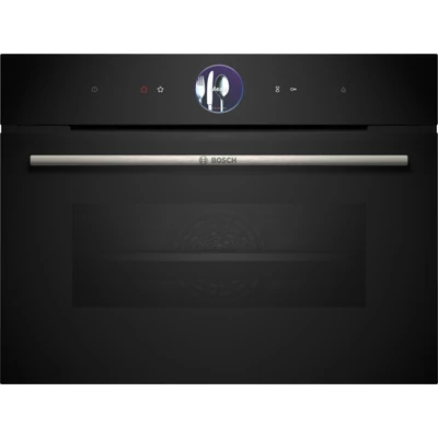 Bosch CSG7361B1 beépíthető kompakt gőzsütő, 60 x 45 cm, Fekete