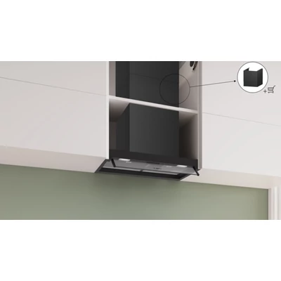 Bosch DBB65CC60 Serie4 beépíthető páraelszívó, 60cm , üveg légterelő panel , max. 583 m3/h ,3 fokozat ,