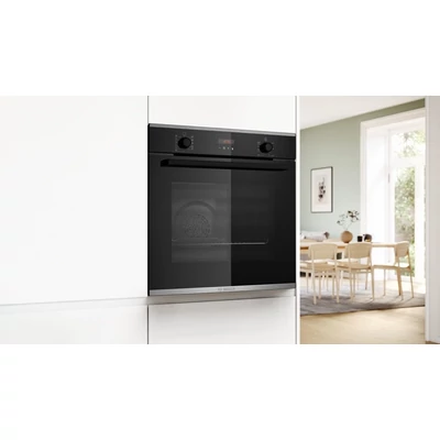 Bosch HBA274BB3F Serie 4 beépíthető sütő,71 l , pirolitikus öntisztítás ,7sütési funkció