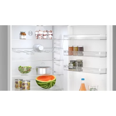 Bosch KGN492IAF szabadonálló, alulfagyasztós hűtőszekrény, 203 x 70 cm, Szálcsiszolt acél (ujjlenyomat-mentes), Total No Frost, 440 liter