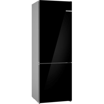 Bosch KGN49LBCF Serie6 alulfagyasztós fekete üveg hűtőszerkény,noFrost,311+129 l,203x70x67cm