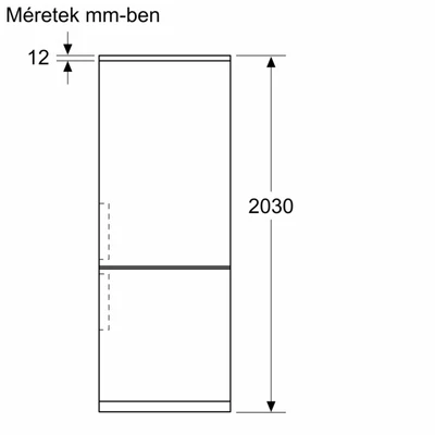 Bosch KGN49OCAF Serie4, alulfagyasztós hűtőszekrény, Total No Frost, 203 x 70 cm, 311 liter hűtőtér, 129 liter fagyasztótér